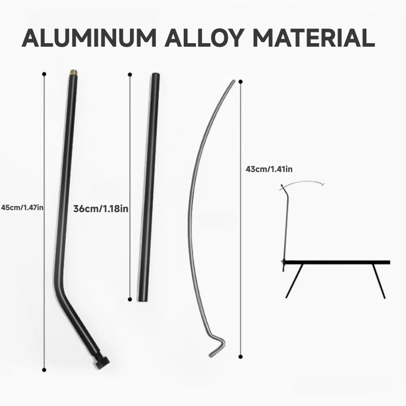 Outdoor Lamp Stand Hook 360° Full Space Adjustment Lamp Pole Stand Portable Folding Camping Lantern Stands for Picnic Camping view 3