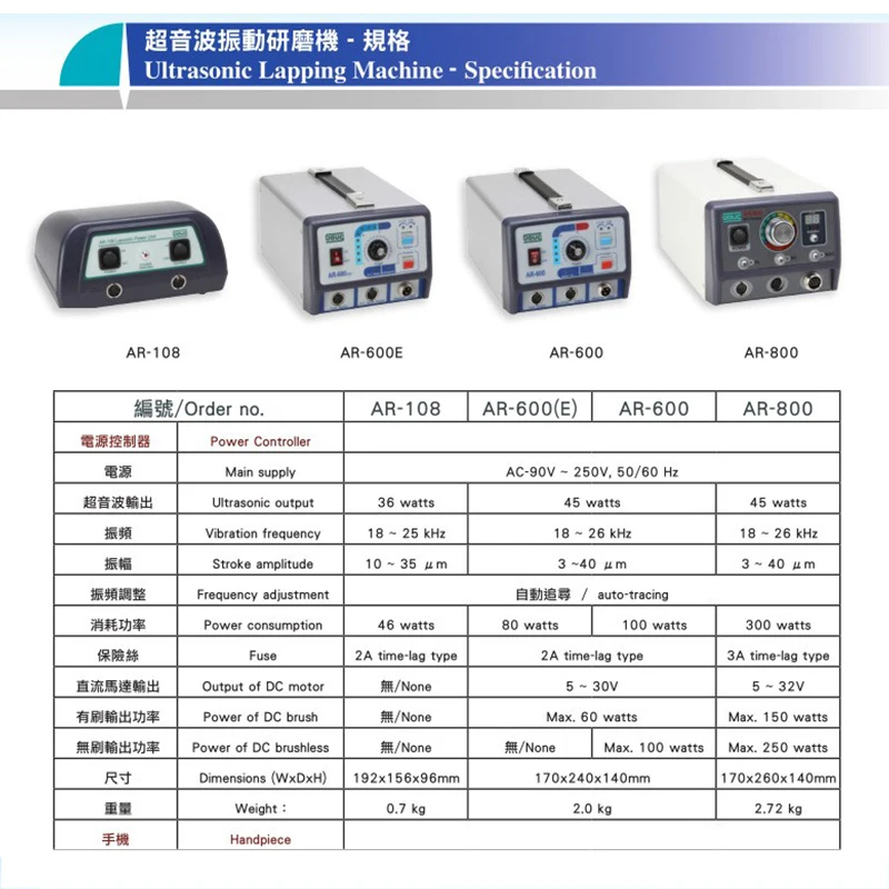 Original Taiwan Besdia AR-800 Electric Ultrasonic Polishing Machine Multifunction Practical Mold Mirro Polishing High Power