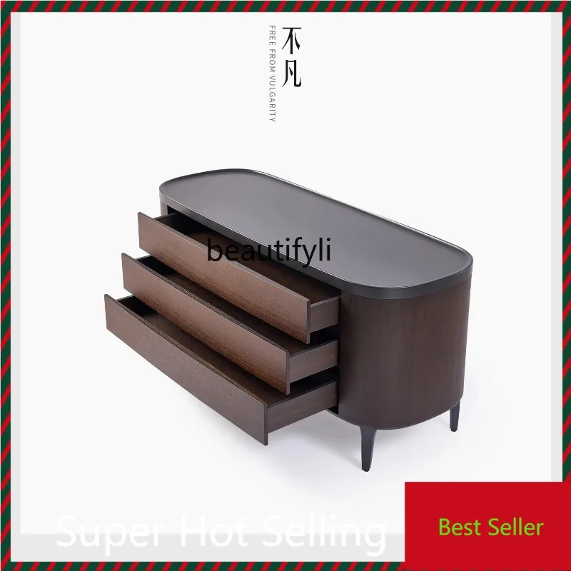 

M71 New Italian Style Sideboard Cabinet Modern Storage Cabinet Entrance Solid Wood Storage Cabinet