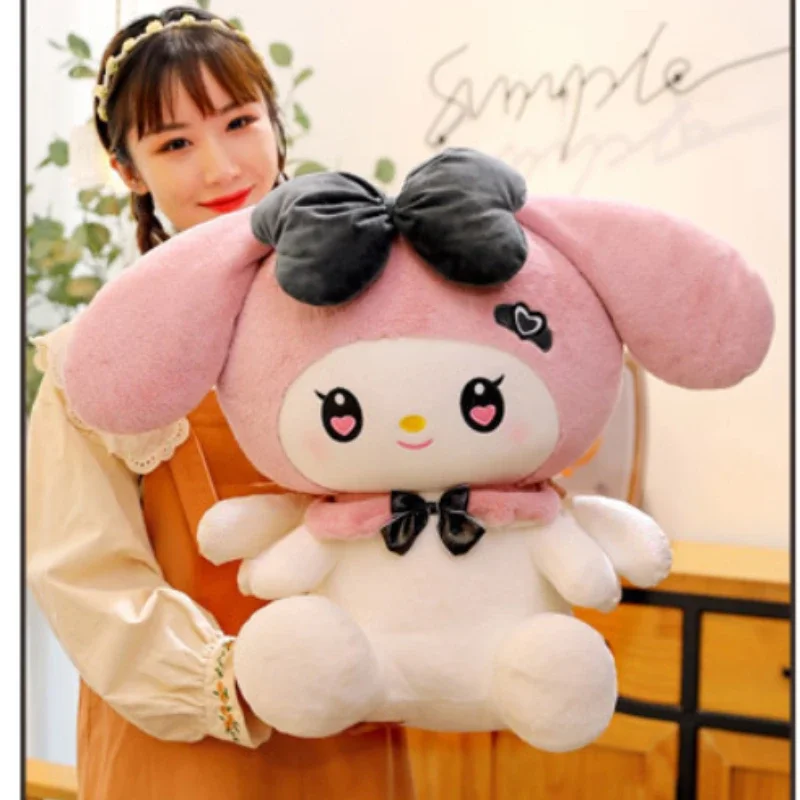 

Large Size 60CM Dark Demon Kuromi and Angel Melody Plush Toy Girls Sanrio Soft Plushies Stuffed Animal Doll Gifts for Kids