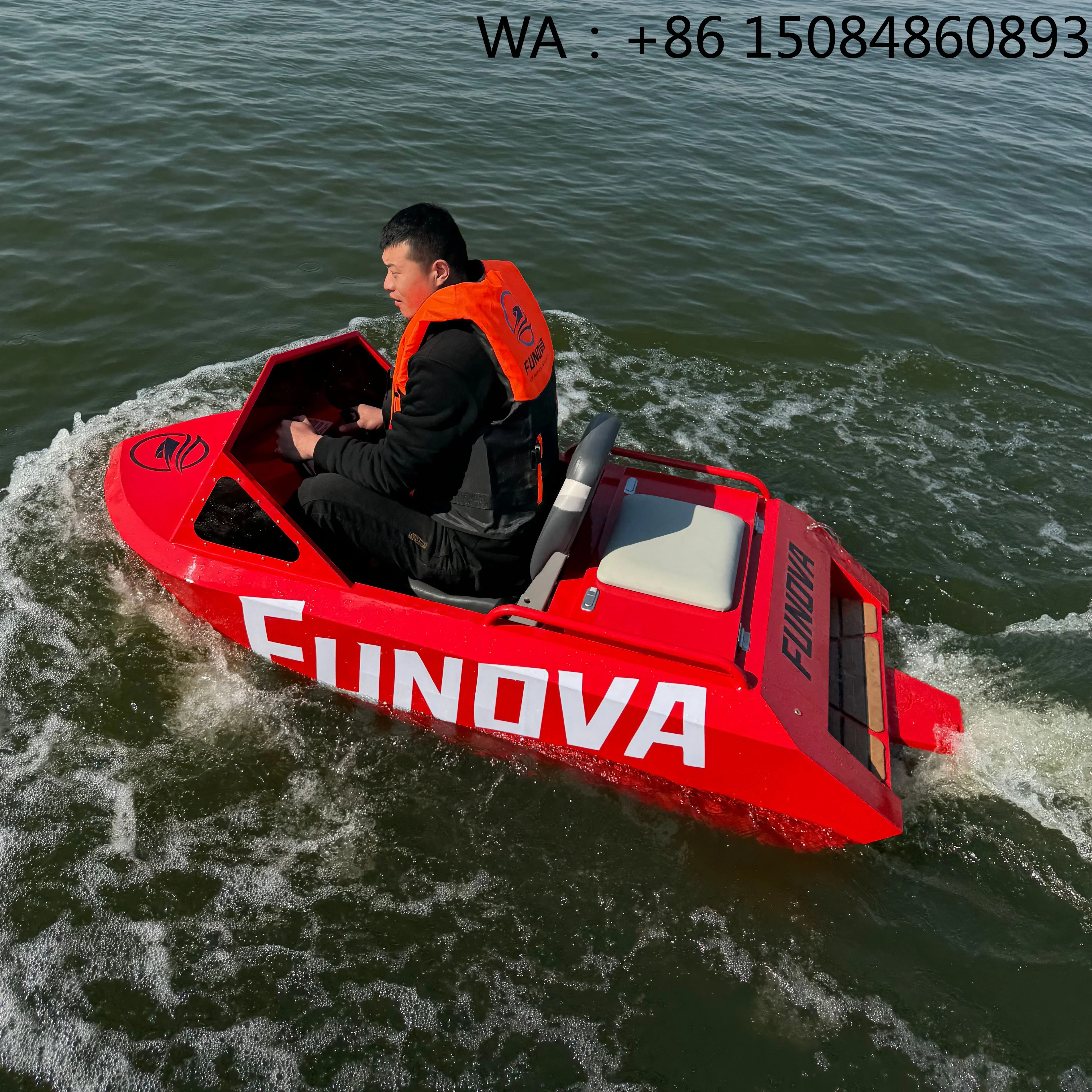High Speed Thrill Jet Boat, Zero Emission Stable Power Component Designed For Professional Water Sports Enthusiasts