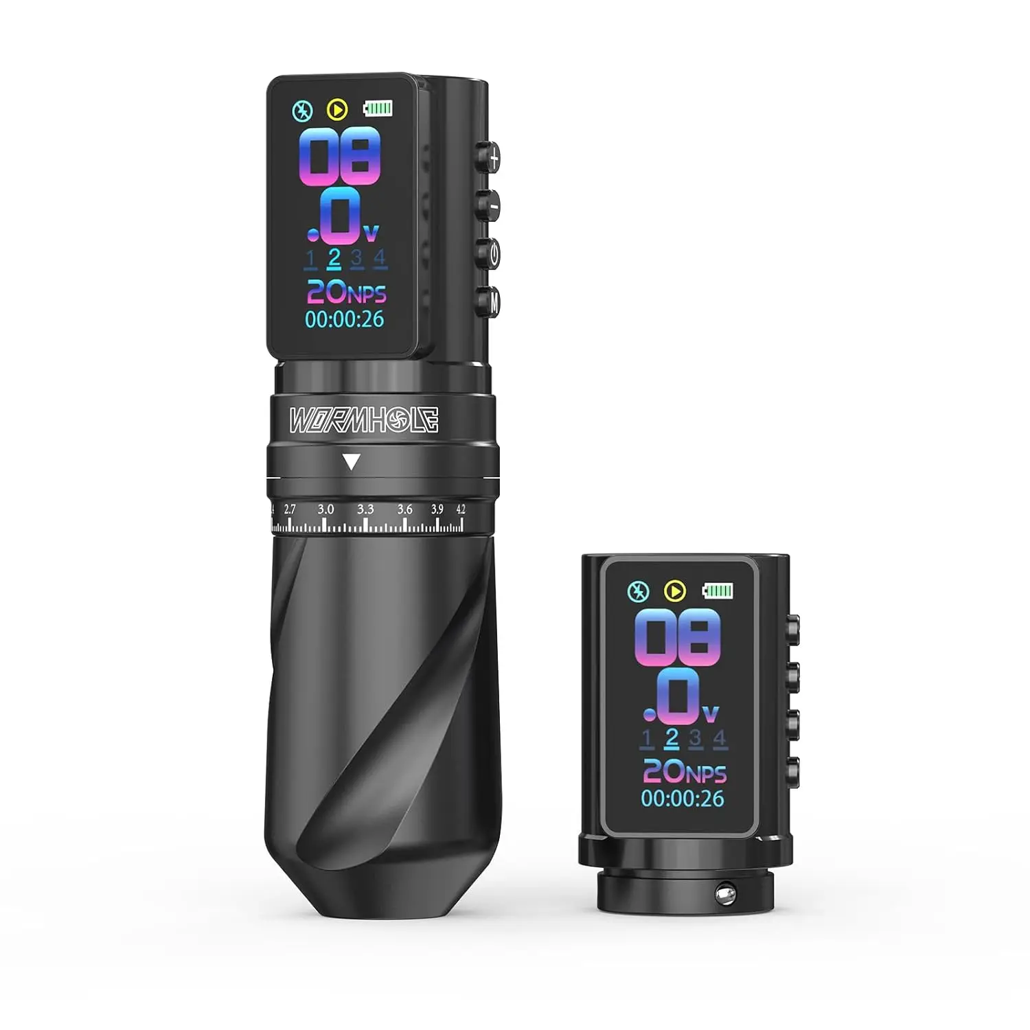 

Wireless Tattoo Gun 2300mAh Battery, 7 Stroke Lengths, 3 Modes, Smart Display for Artists