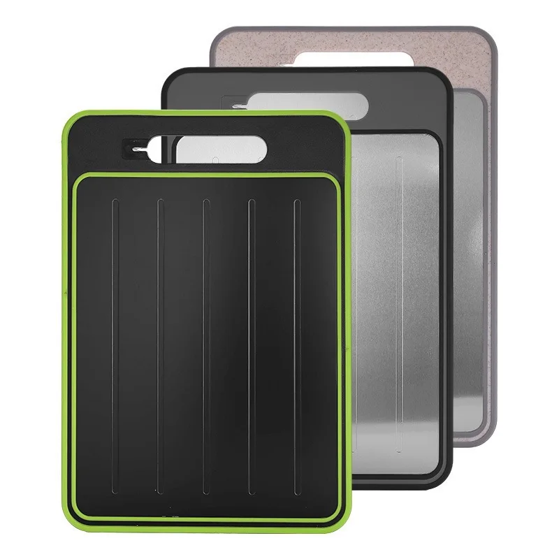 

2026 Stainless steel multi-functional cutting board for vegetables and meat, aluminum double-sided thawing chopping board