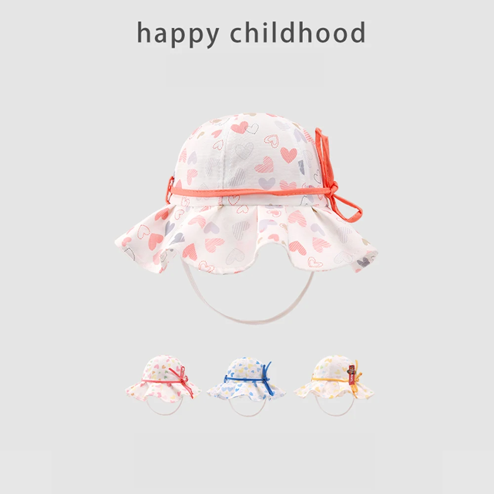 

Children's Sun Hats Girl's Spring Summer Cute Princess Ocean Air 2024 New Summer Cap Children's Fisherman hat