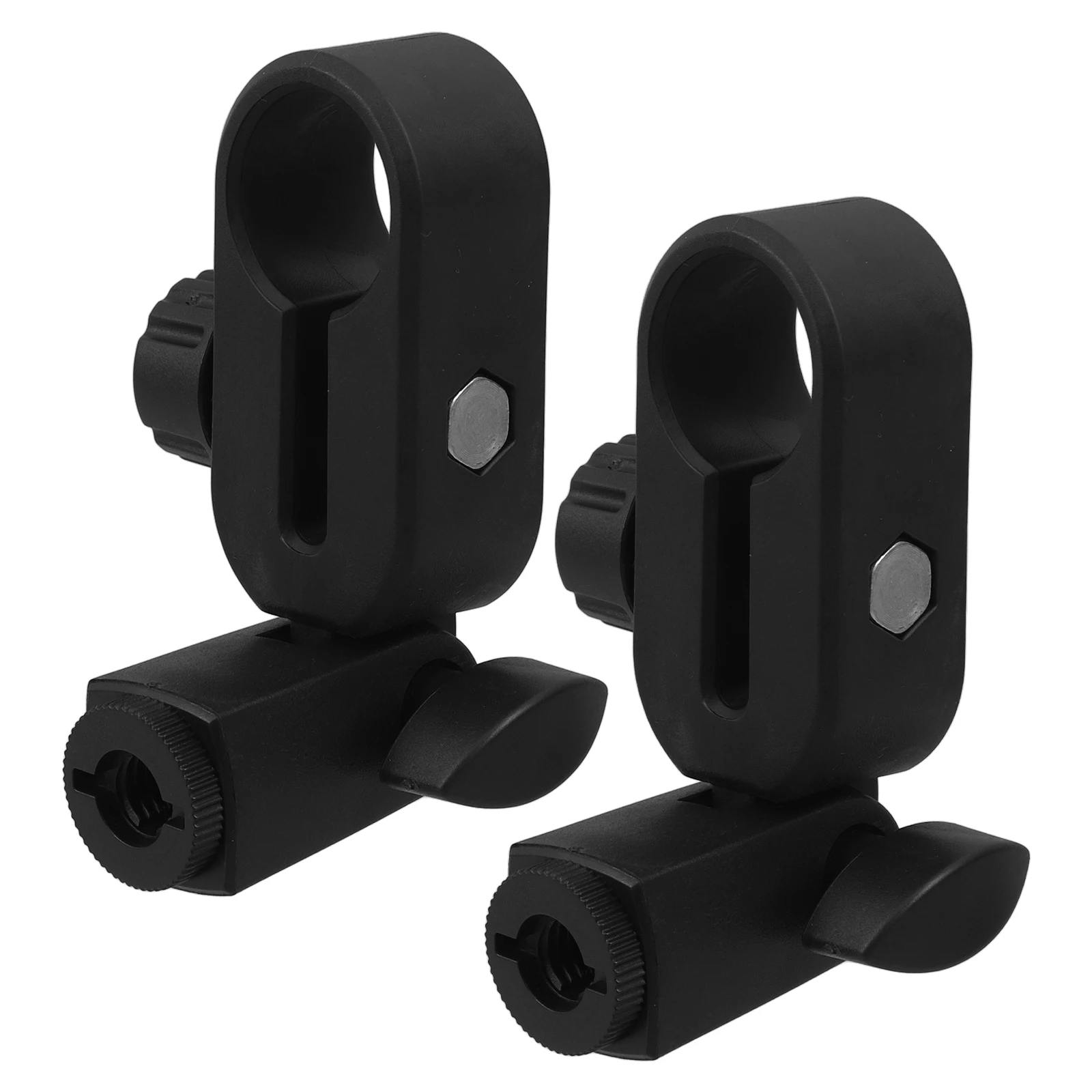

2 Pcs Shockproof Frame Clip Desktop Microphone Stand Adjustable Mount Holder Clamp Accessories Fixing Clips Fixator
