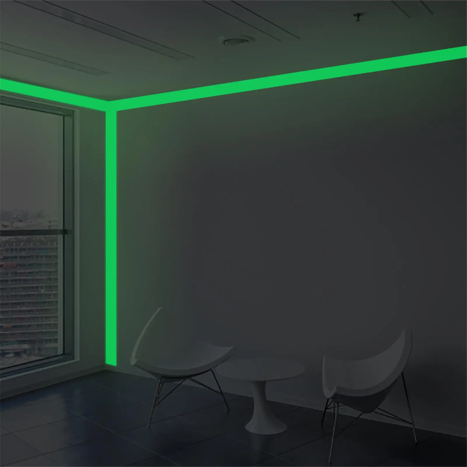 Fluorescent Stickers Tape Green Luminous Tape Staircase Fire Warning Glowing In The Dark Can Be Cut Night Light Strip Wall