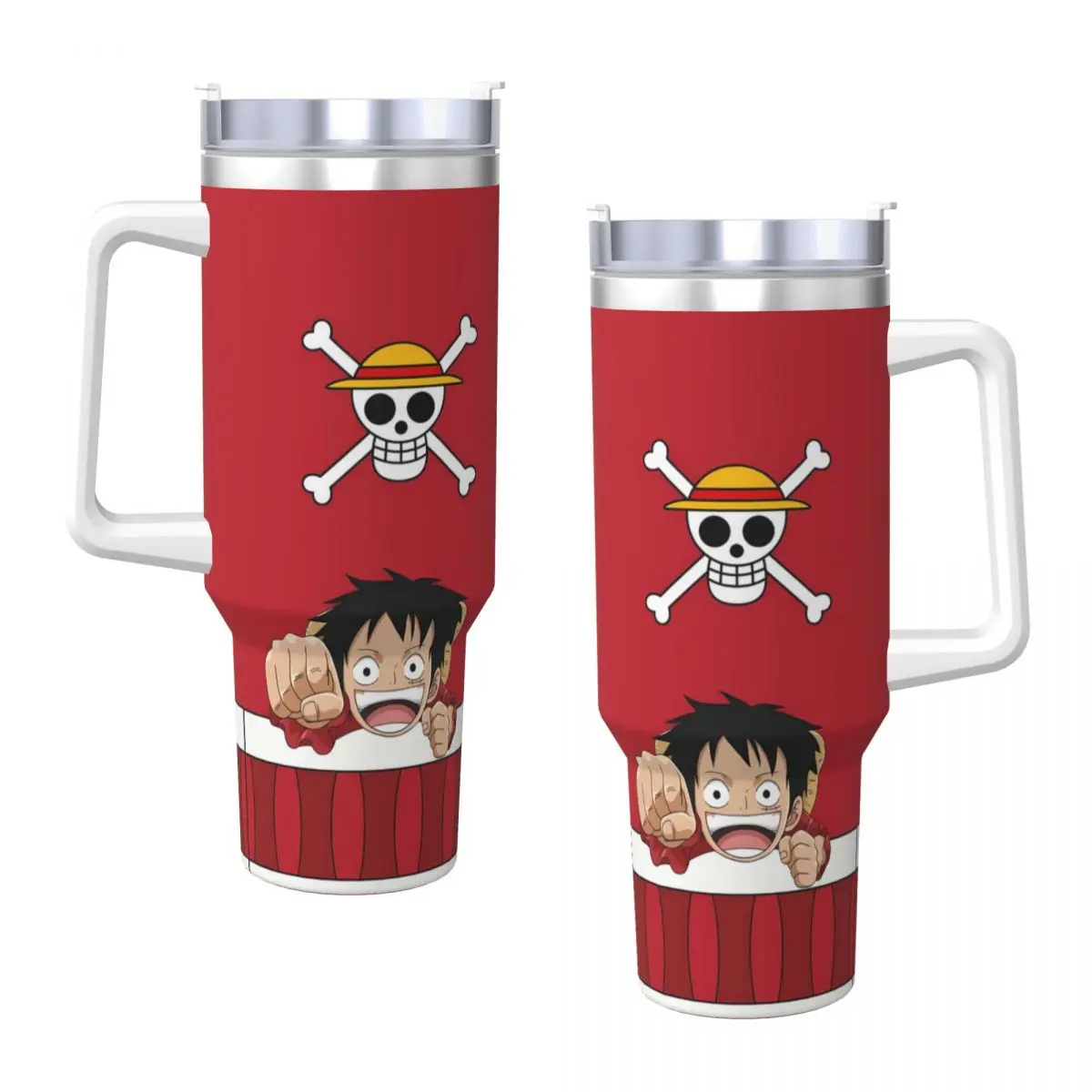 O-One Anime P-Piece Stainless Steel Tumbler Travel Mugs Cup Large Thermal Mug Insulated Cold and Hot Milk Tea Water Bottle