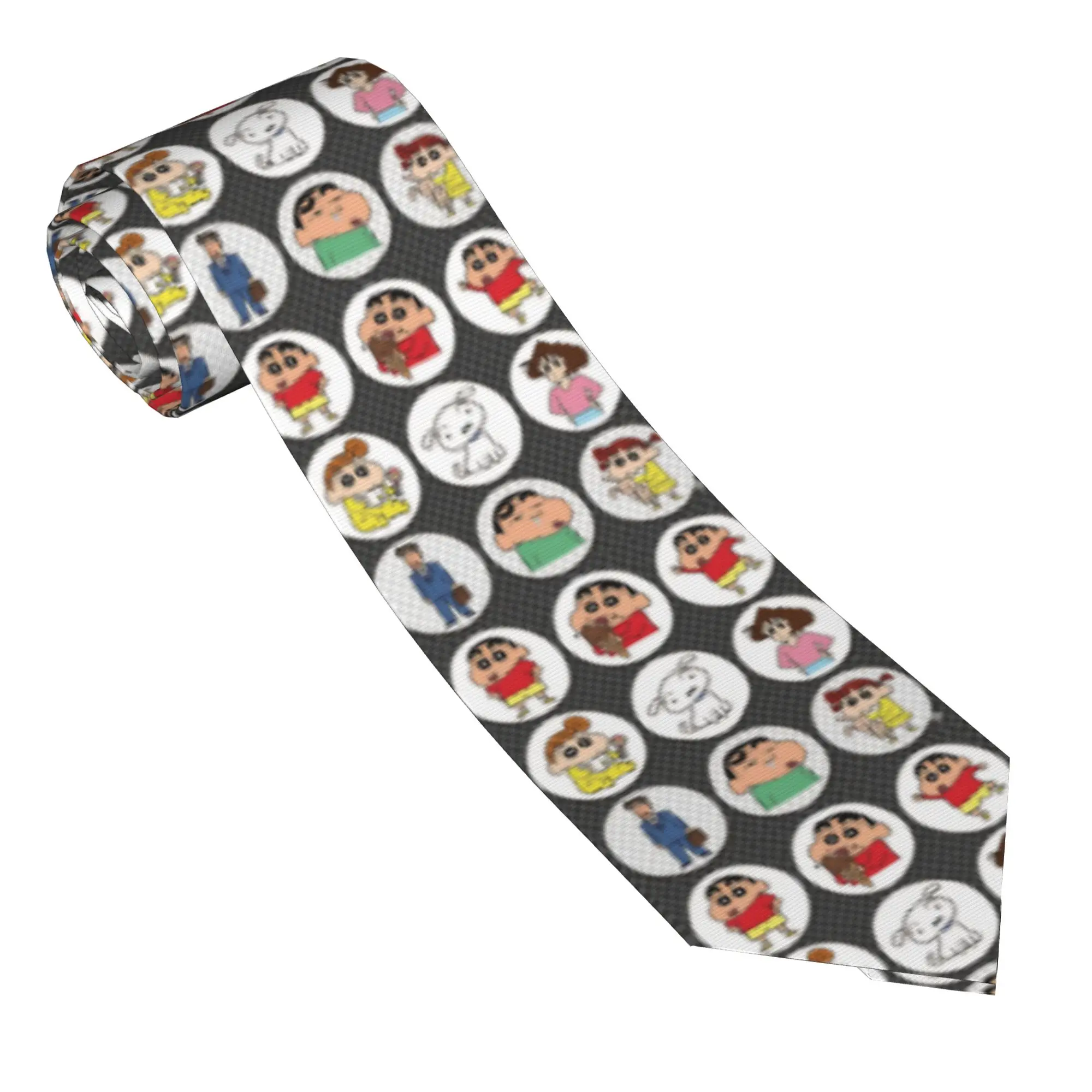 Shinchan Family Neckties Unisex  8 cm Casual Neck Ties for Men Shirt Accessories Cravat Wedding Accessories Cosplay Props
