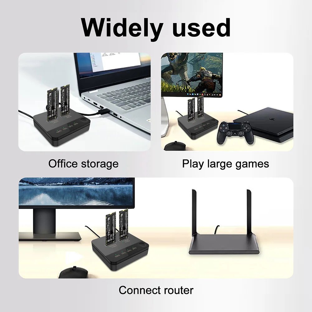 

Копировщик жестких дисков с LED-индикатором, док-станция для жестких дисков, передача данных, двойные роторы, чтение для хранения данных на компьютере