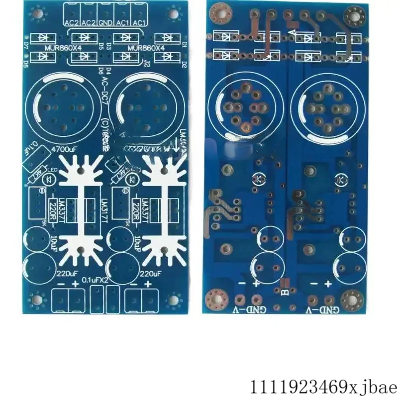 LM317 LM337 AD-DC Dual Voltage Adjustable Regulated Power Supply Bare PCB Board For Preamp Amplifier