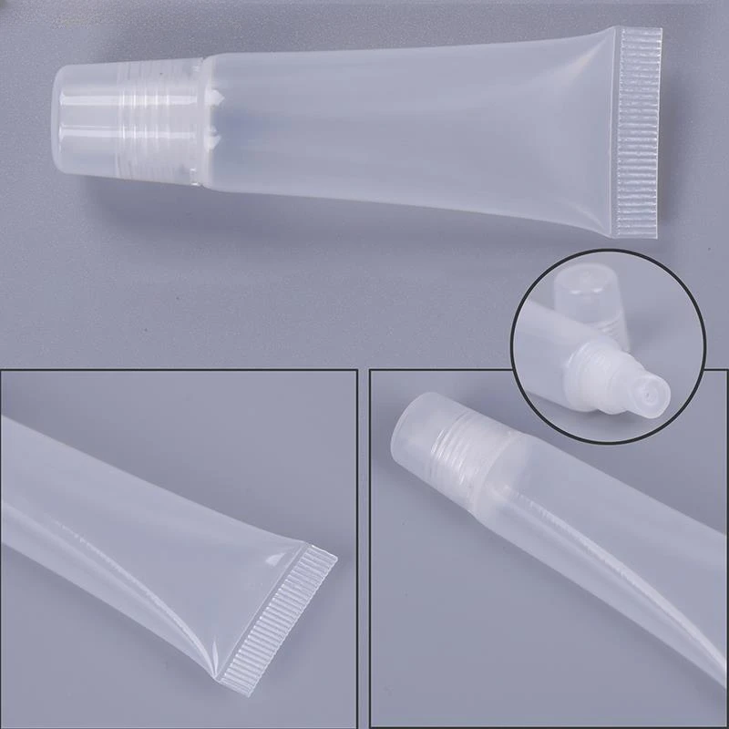 8ml /10cm/15ml Empty Lipstick Tube Lip Balm Soft Tube Makeup Squeeze Clear Lip Gloss Container Empty Lip Gloss Tubes