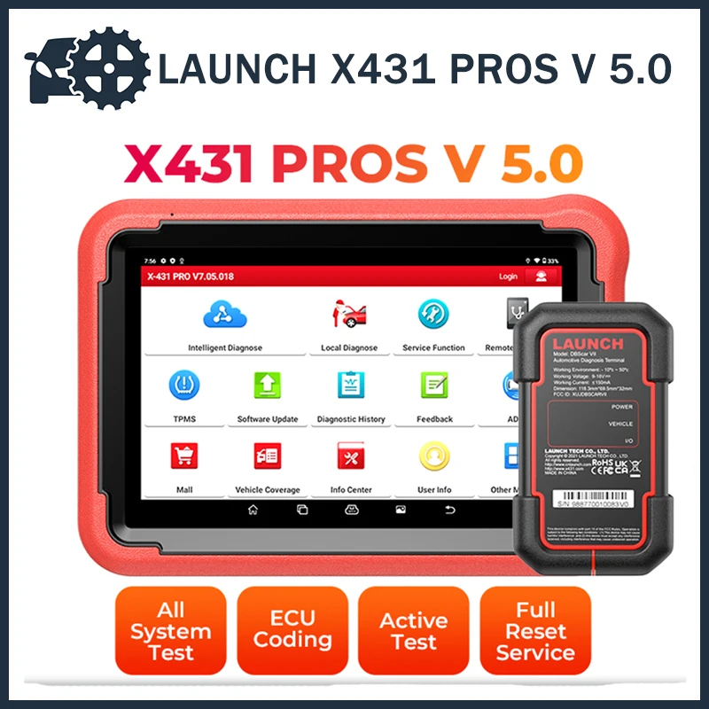 

Original LAUNCH X431 PROS V 5.0 Car Automotive OBD2 Scanner Support ECU Coding + Active Test All System Diagnosis pk X431 PROS