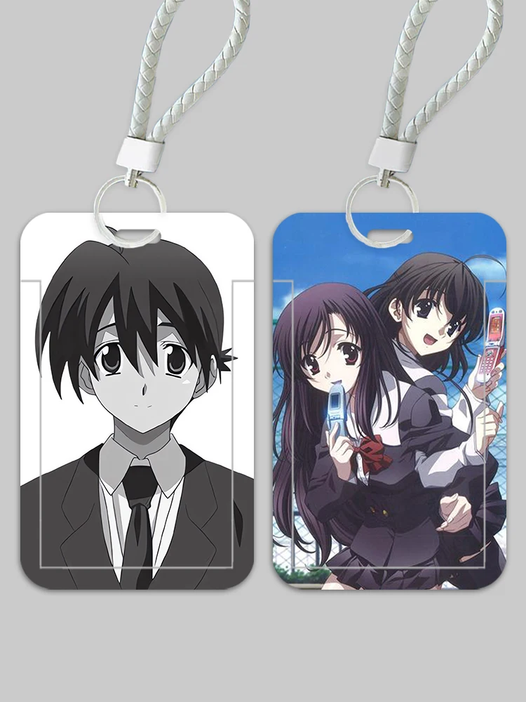 Katsura Kotonoha Itou Makoto School Days Students Id Card Bus Subway Ferrule Protective Case Meal Card Holder Venue Mall Pendant