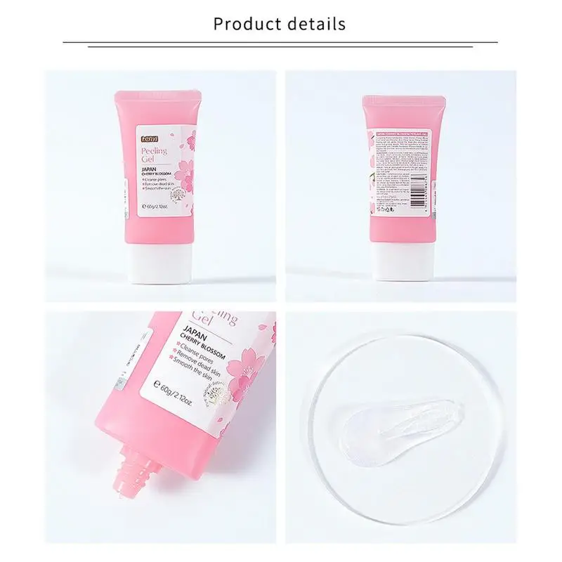 Face Peeling Gel Cherry Blossom Deep Cleansing Gel Facial Scrub Dead Skin Remover Skin Brightening Gel Facial Peel Face