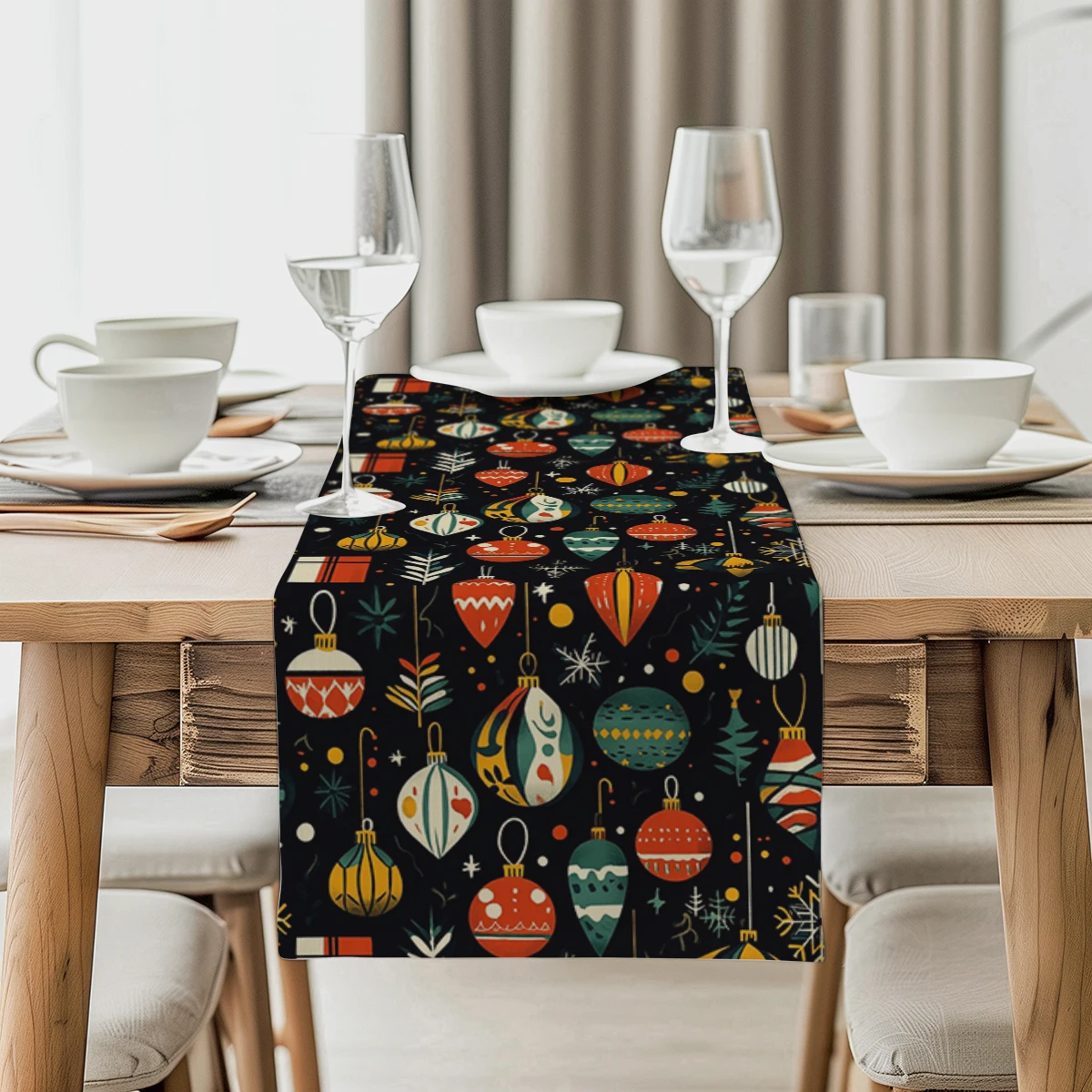 Christmas Cartoon Decorations Table Runners Tablecloth Home Decoration Dining Tables Table Runner Wedding Party Tablecover