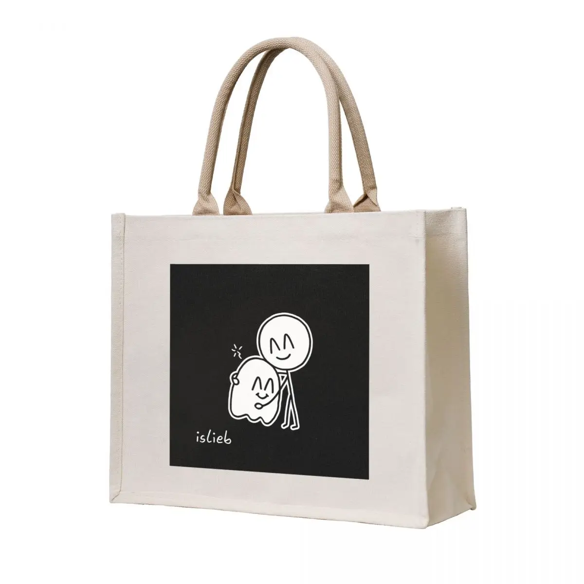 Ghost hug Tote Bag shopper bags Portable shopping bag tote bag men's shopping cart bags