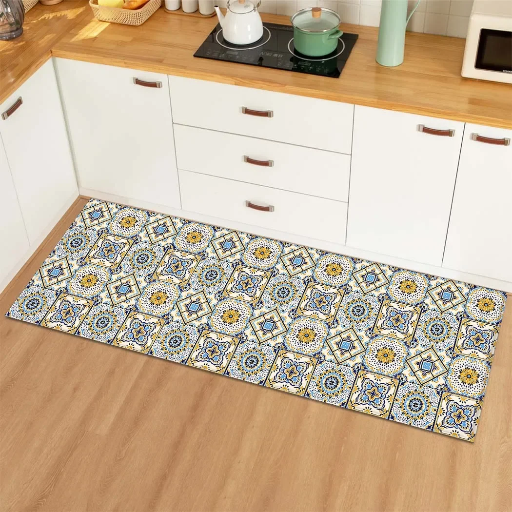 Bohemian Kitchen Mat Carpets Boho Anti-Slip Home Floor Carpet Rug Door Entrance Mats Rugs And Carpets For Home Living Room