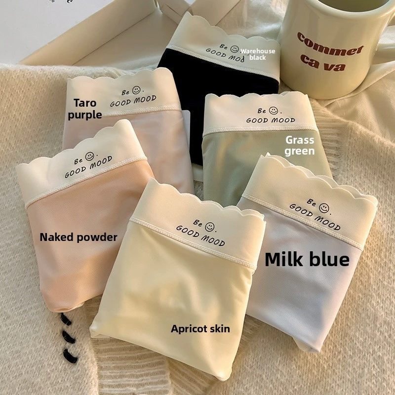 Bragas Mujer Triángulo Seda Hielo 7A Ultra Delgada Tiro Algodón Puro No Sube Transpirable Verano