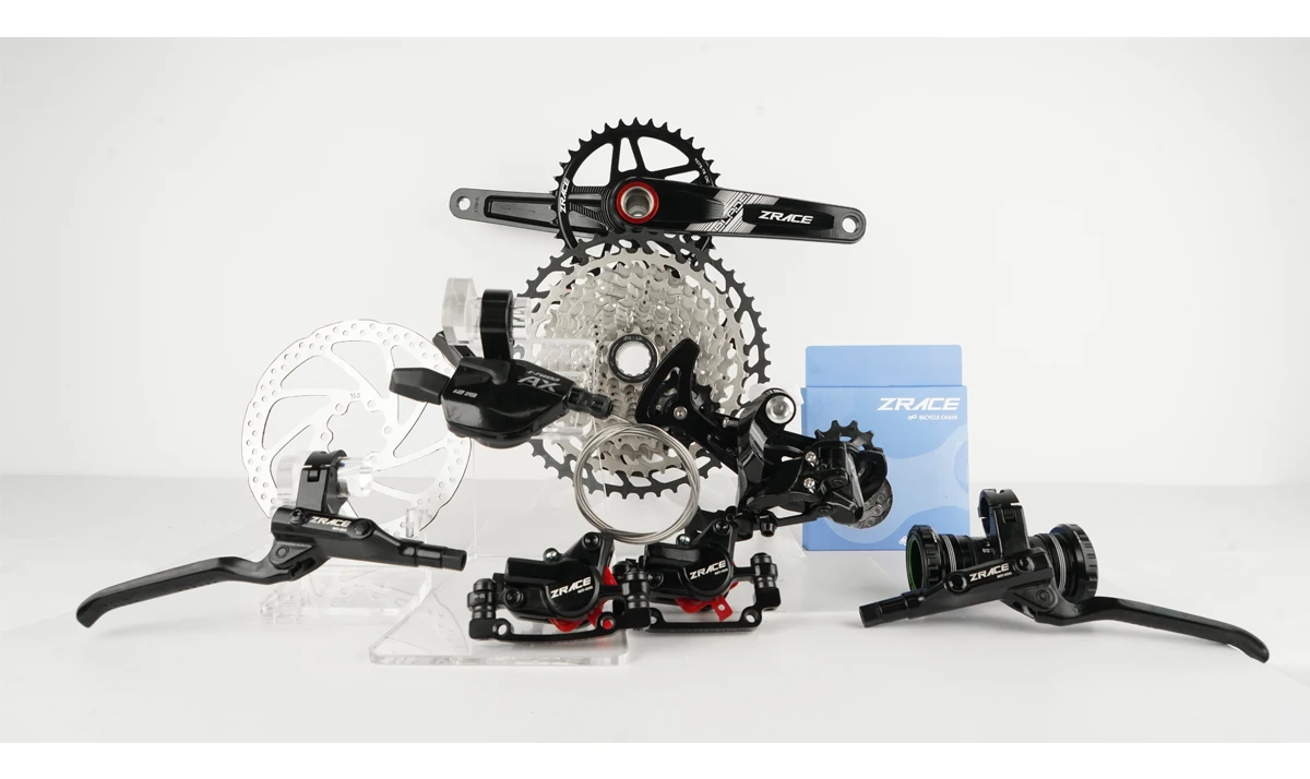 LTWOO AX MTB Hydraulische Scheibenbremsen-Set, 1x12-Gang-Schaltwerk, ZRACE Kassette Kurbelgarnitur Bremssattel Kettenblatt Passend für M6100 – Detail 2