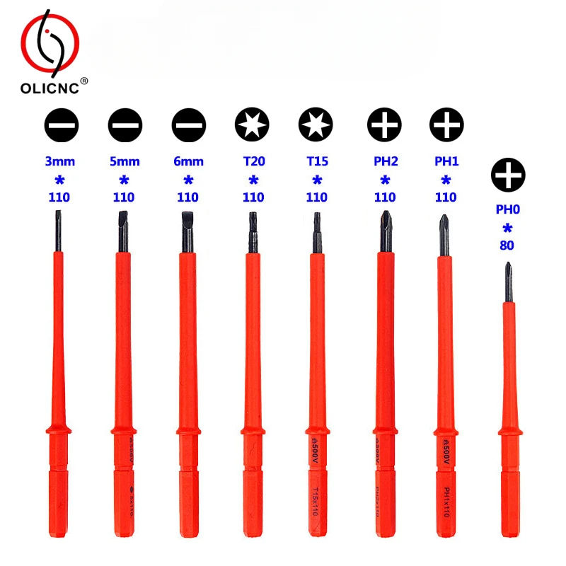 Insulated Magnetic Screwdriver Set Phillips Torx Screw Driver Bits Home Repair Electricians Tools Set 10 in 1 Hand Tools