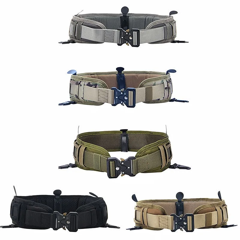 

Military Tactical Adjustable Belt Outdoor Work Men Molle Battle Belt Army Combat CS Airsoft Hunting Paintball Padded Waist Belts