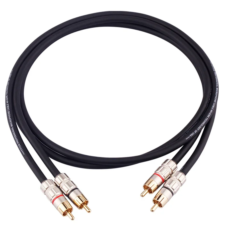 كابل TODN HIFI RCA موصل OFC عالي النقاء 2RCA إلى 2RCA كابلات صوت إشارة لمكبر الصوت DAC #6