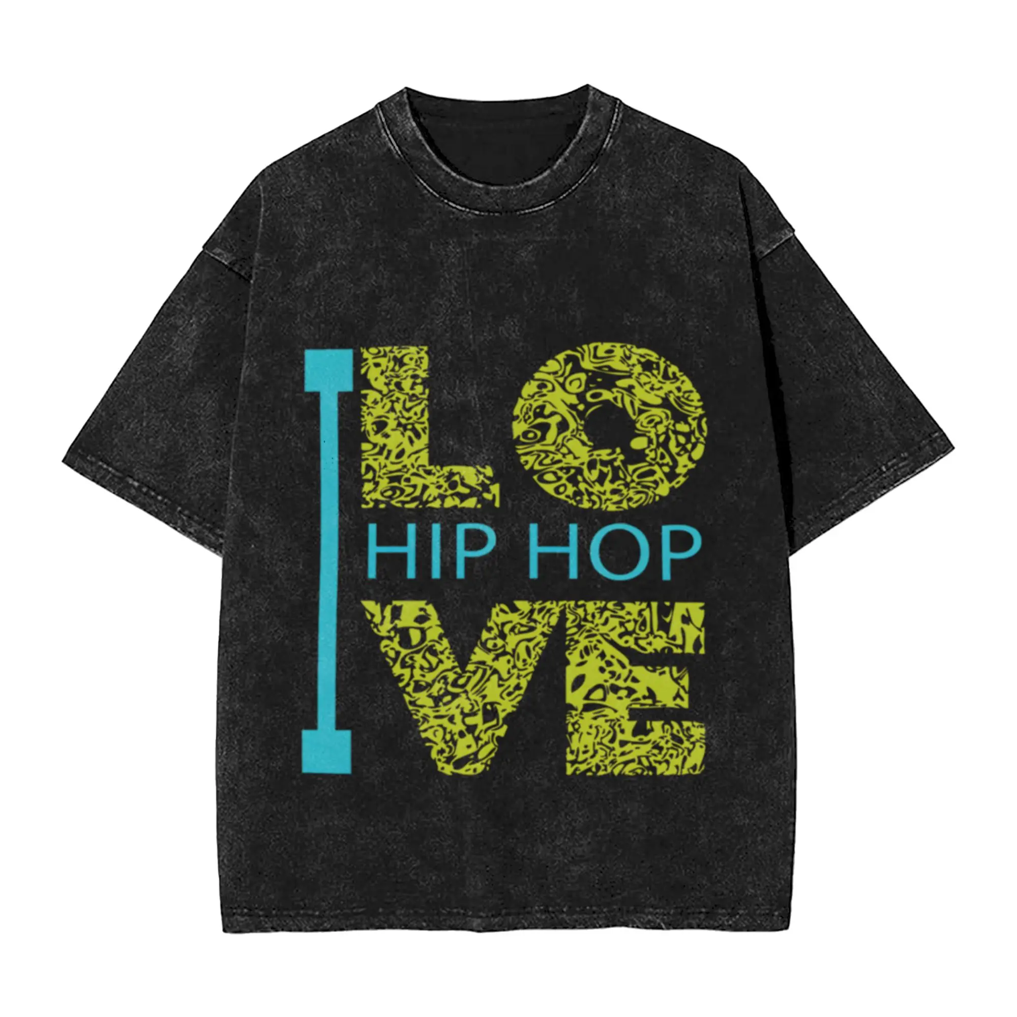 I Love Hip Hop Music and Culture Graphic Design Unique Stylish A Vintage Oversized Cotton Unisex T-Shirts