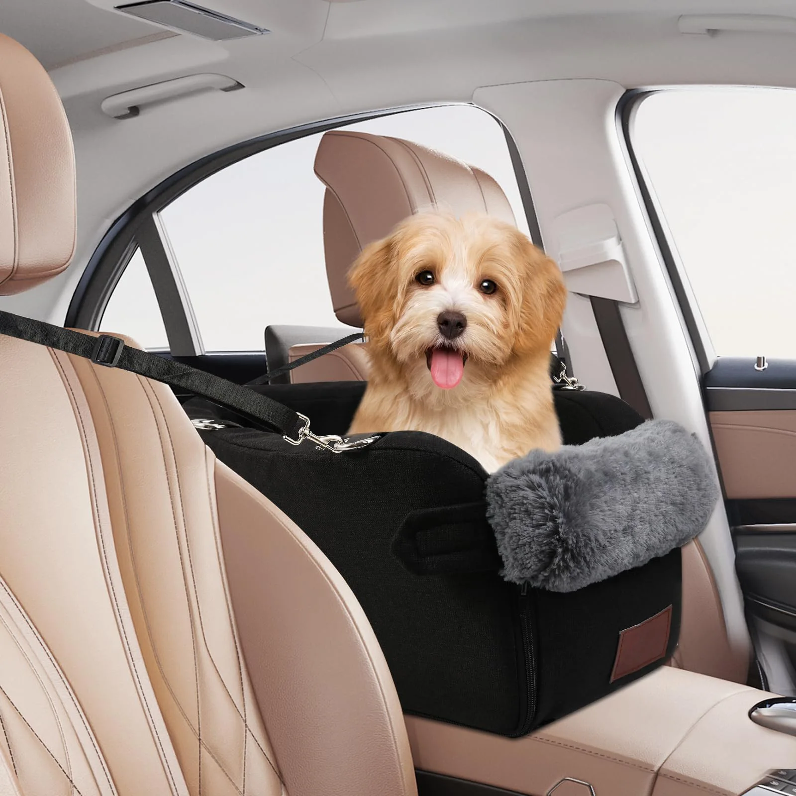 

Car Center Console Pet Bag, Small Sponge Dog Car Seat, Portable Travel Hand-Carry Bag,Comfortable and Safe Pet Bed Car Supplies
