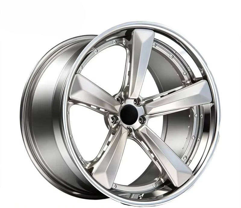 Custom Silver 5 Spoke Deep Lip Forged Alloy Wheels 20 22 24 26 Inch Car Rims for BMW Audi Mercedes Benz