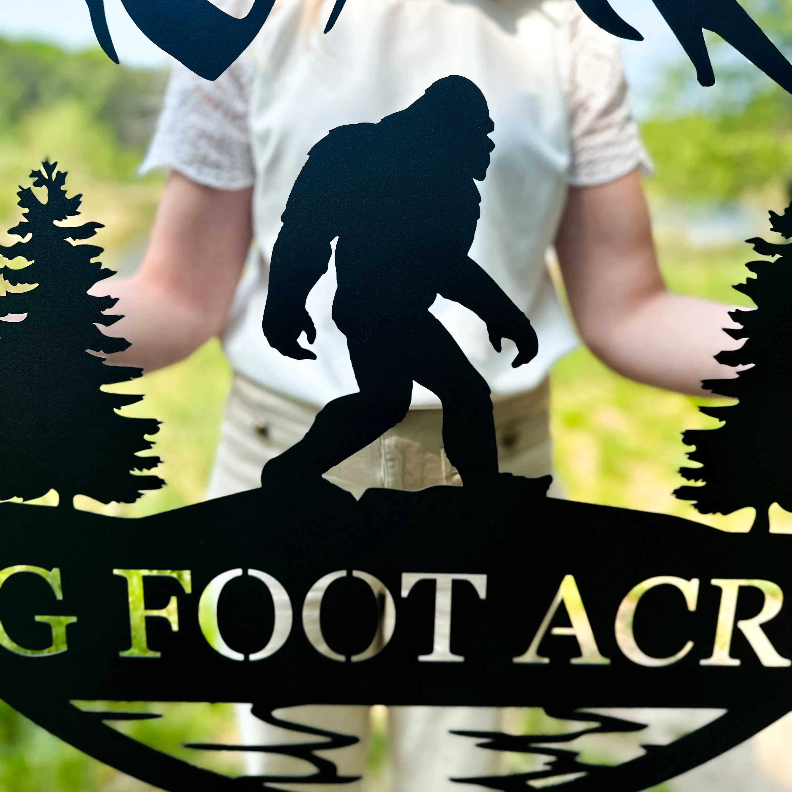 Outdoor Sasquatch Custom Name Metal Sign Bigfoot Mountain Metal Sign Metal Sasquatch Bigfoot Yard Decor Bigfoot Yard Art Yeti