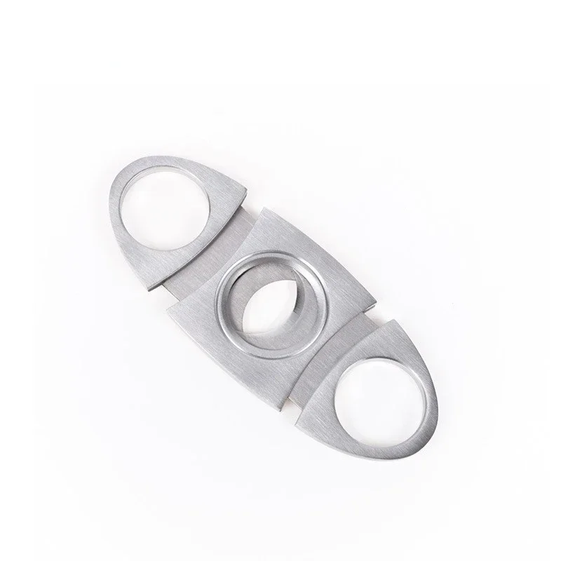 Stainless Steel Cigar Cutter Metal Classic Guillotine Scissors Stainless Steel V-shaped Cigar Cutter Cigar Smoking Accessories