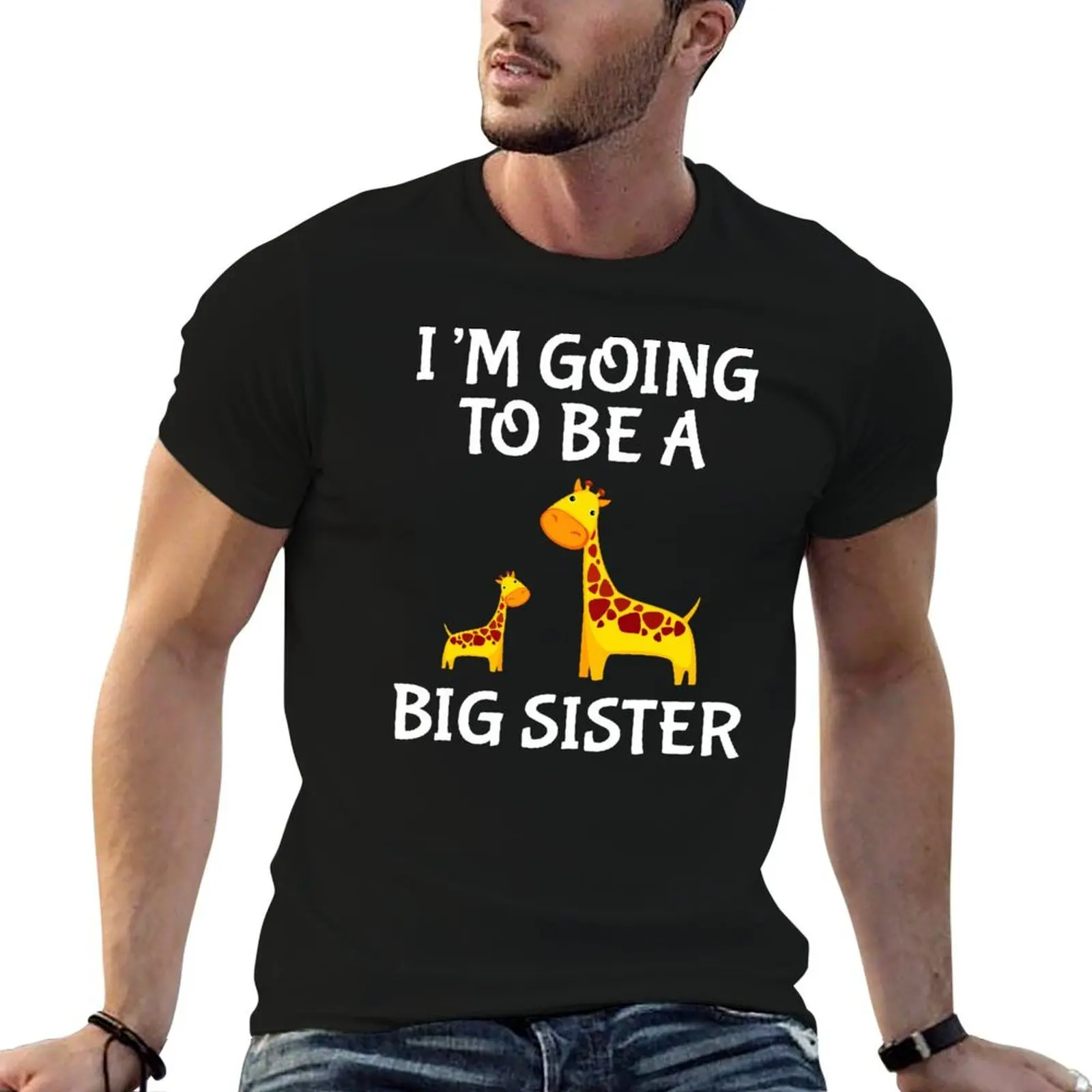 Going To Be A Big Sister Giraffe Daughter T-Shirt funny meme t-shirts quick-drying t shirts men