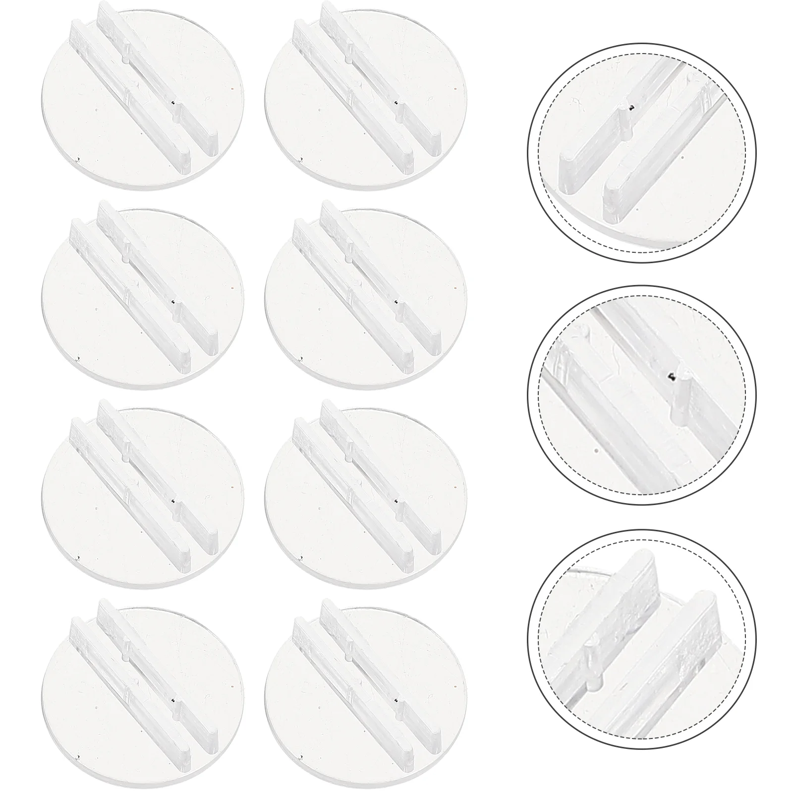 

100 Pcs Translucent Business Card Holder for Desk Colored Plastic Table Number Holders Clear