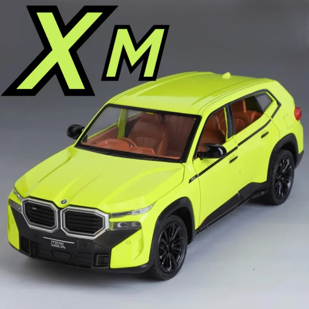 1:24 BMW XM SUV Car Model Toy Alloy Diecast Shock Absorption Starry Sky Top 6 Doors Opened Vehicle Toys Collection Children Gift