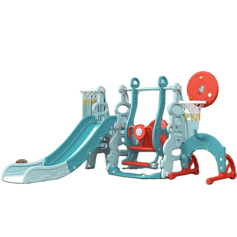 Multi functional  Indoor Slide With Swing Set Toys  Playhouse Plastic Sliding  for baby playground equipment