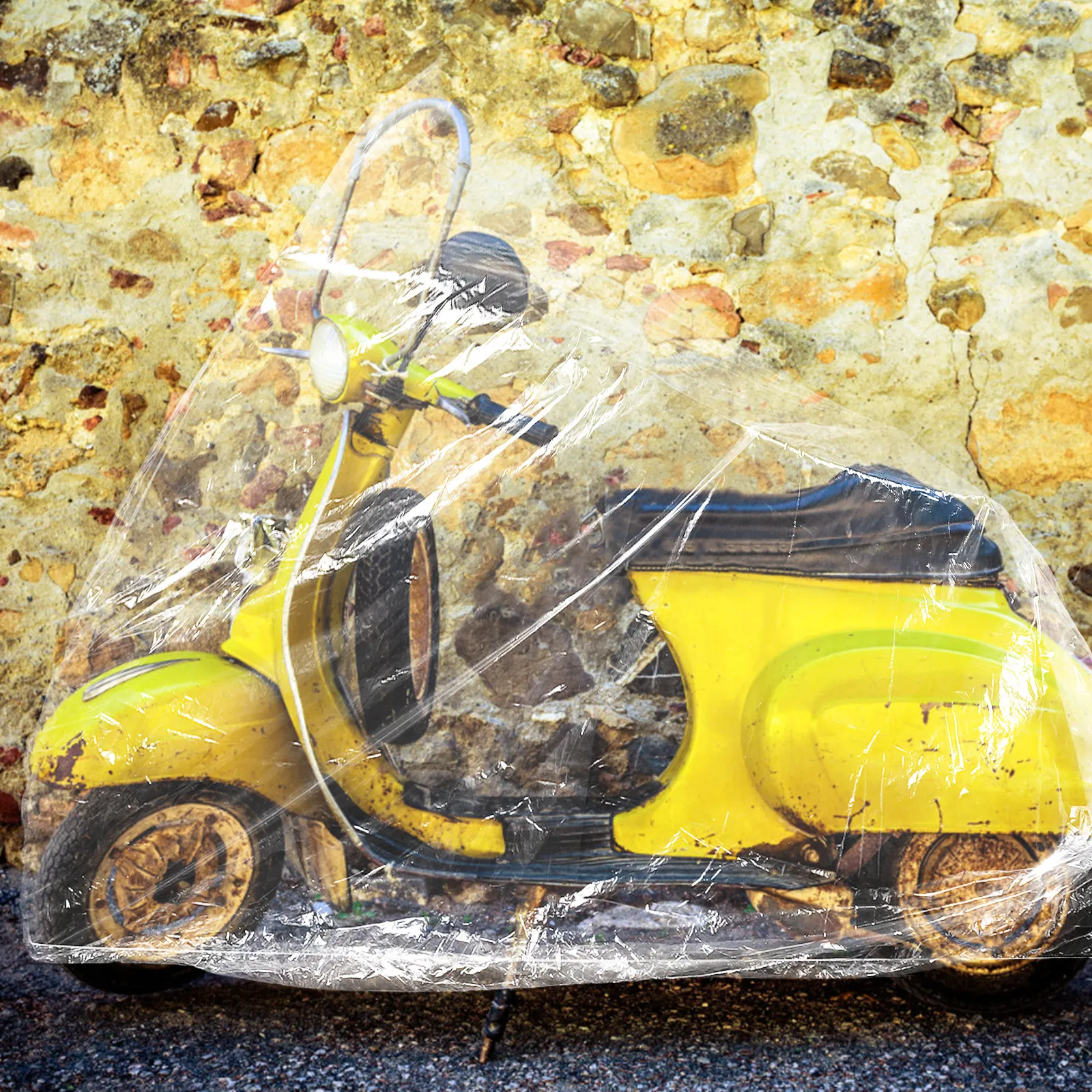 

2Pcs Clear Plastic Motorcycle Cover Waterproof Uv Resistant for Scooter Bike Outdoor Use Portable Rainproof Sun Shield Universal