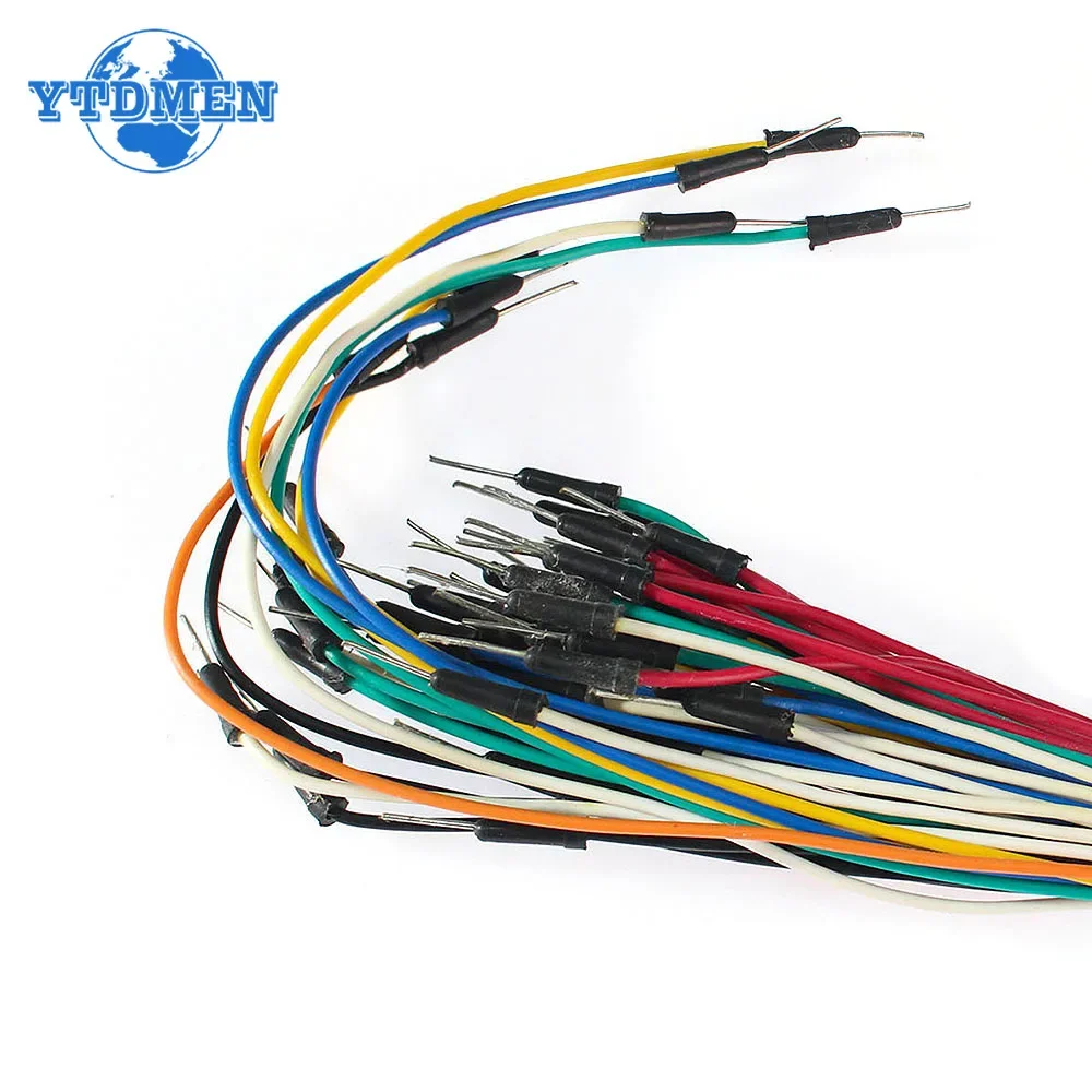 65 قطعة لحام مرنة اللوح سلك توصيل معزز ربط PCB الأسلاك الإلكترونية الخبز مجلس كابل قافز ذكر إلى ذكر لاردوينو