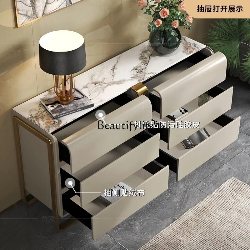 

yj5 Light luxury high-end TV cabinet integrated storage bedroom bedside cabinet