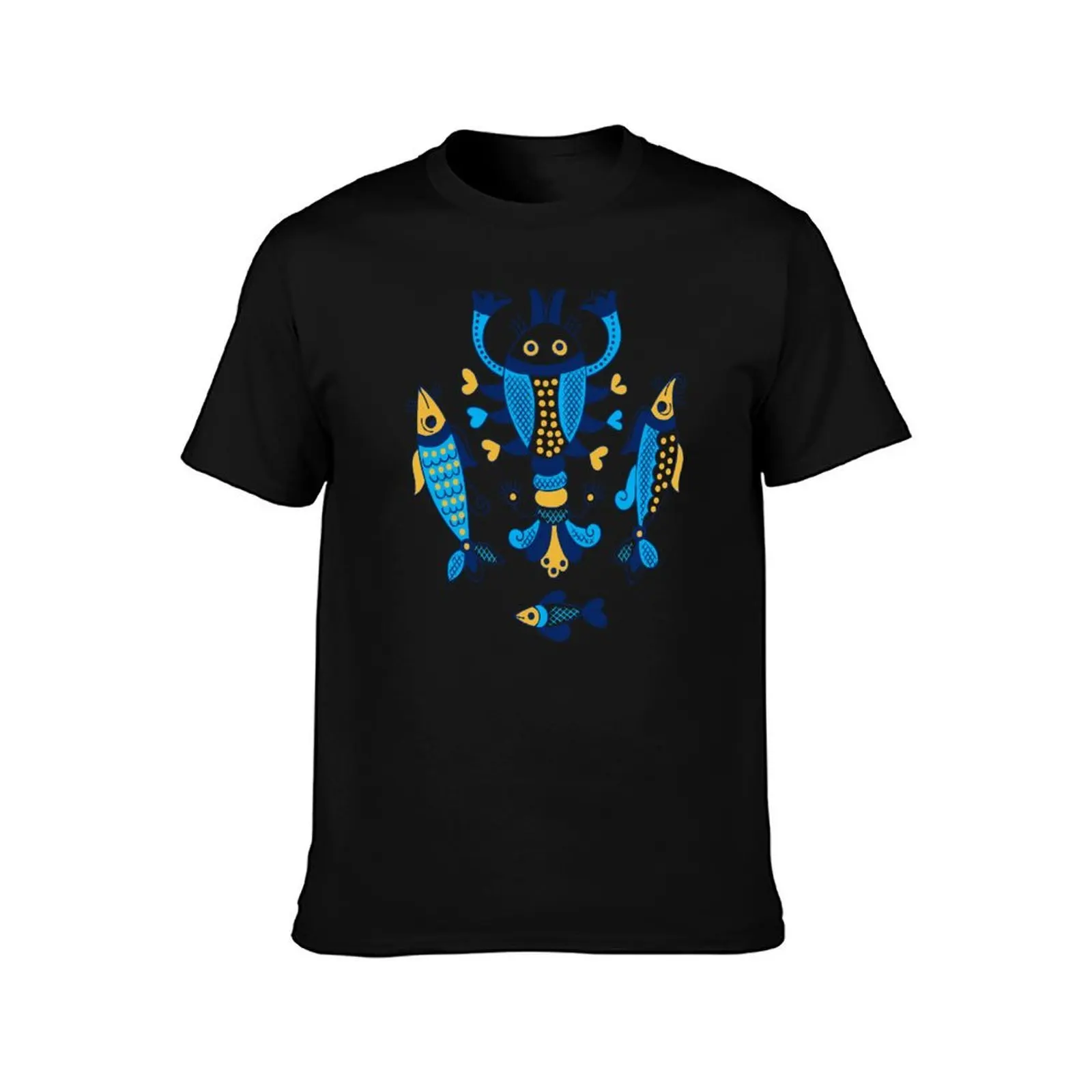 Ukrainian Sea Creatures T-Shirt Stylish Graphic Short Sleeve Top T-Shirt