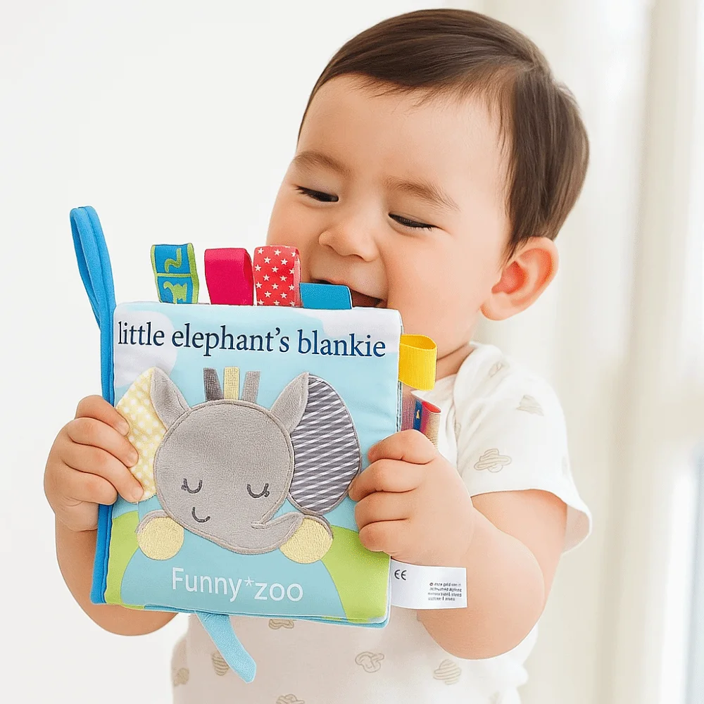 Livre d'apprentissage amusant pour bébé, livre sensoriel en tissu coloré, jouet de développement sensoriel, livre occupé, livre d'éveil pour l'apprentissage précoce