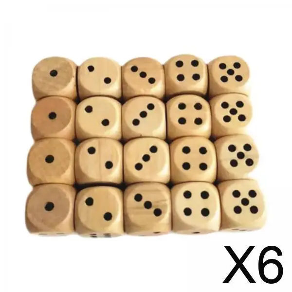 

Standard 2cm Wooden Dice Set with Numbers Six Sided Mini Dices for Clever Board Game Party Favors