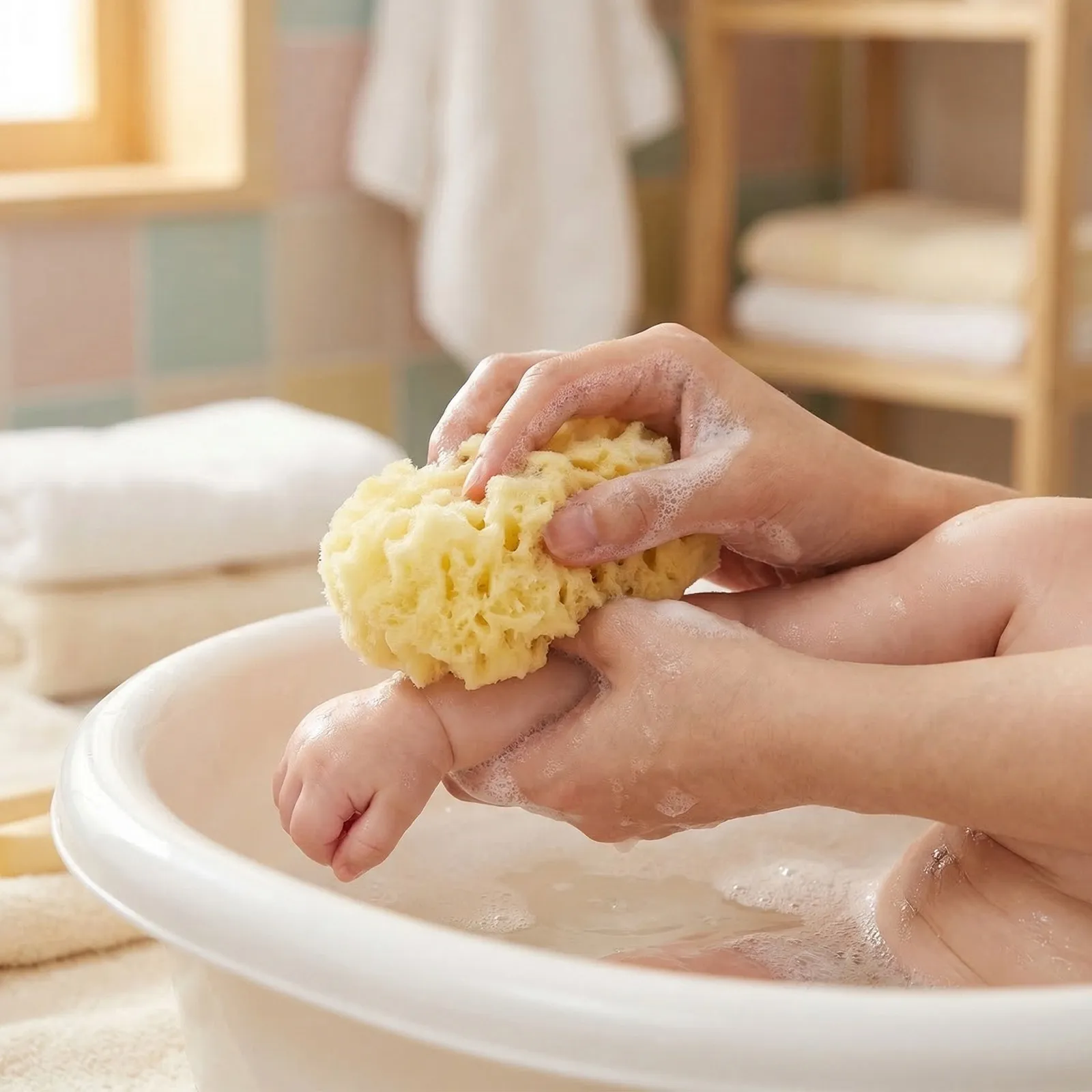 

2Pcs Honeycomb Sea Sponge Bath Sponge Ultra Soft Chemical Free Resistant Static Free for Adult Bathing Shower Lather