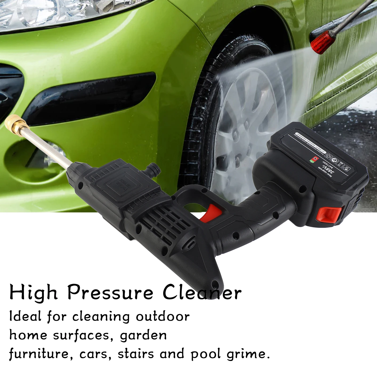 

240 Вт автомойка высокого давления 21 В 435PSI 20000 мАч портативный инструмент для очистки пола мотоцикла автомойка высокого давления