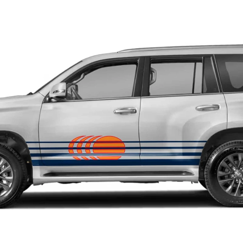 

Car Stickers Stripes modification customized Design Retro Vintage Vinyl decals For Lexus GX460 GX470
