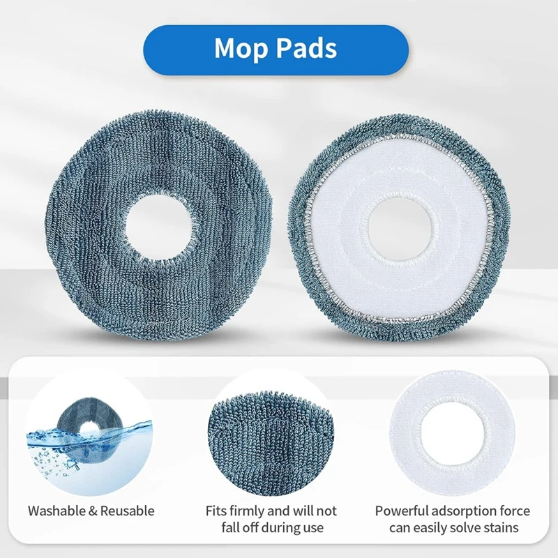 SANQ для Eufy C20 Omni робот-пылесос, комплект запасных частей, основная боковая щетка, фильтр Hepa, швабра, тканевые мешки для пыли