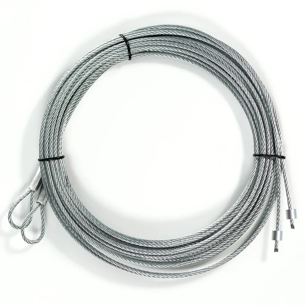 Garage Door Replacement Cables 2 Pack Torsion Spring Safety Wires Heavy Duty Galvanized Steel for Reliable Garage Door Function