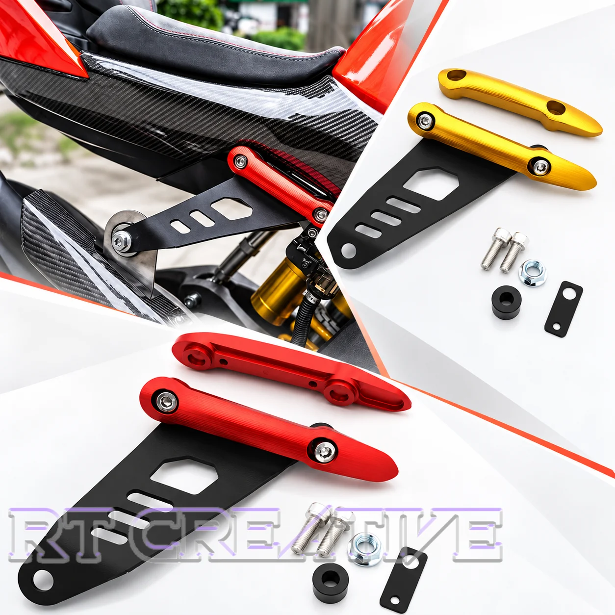 Rear Foot Peg Removal Blank Cover Plate Compatible With QJMOTOR SRK921RR, Footpeg Delete Mod Accessory