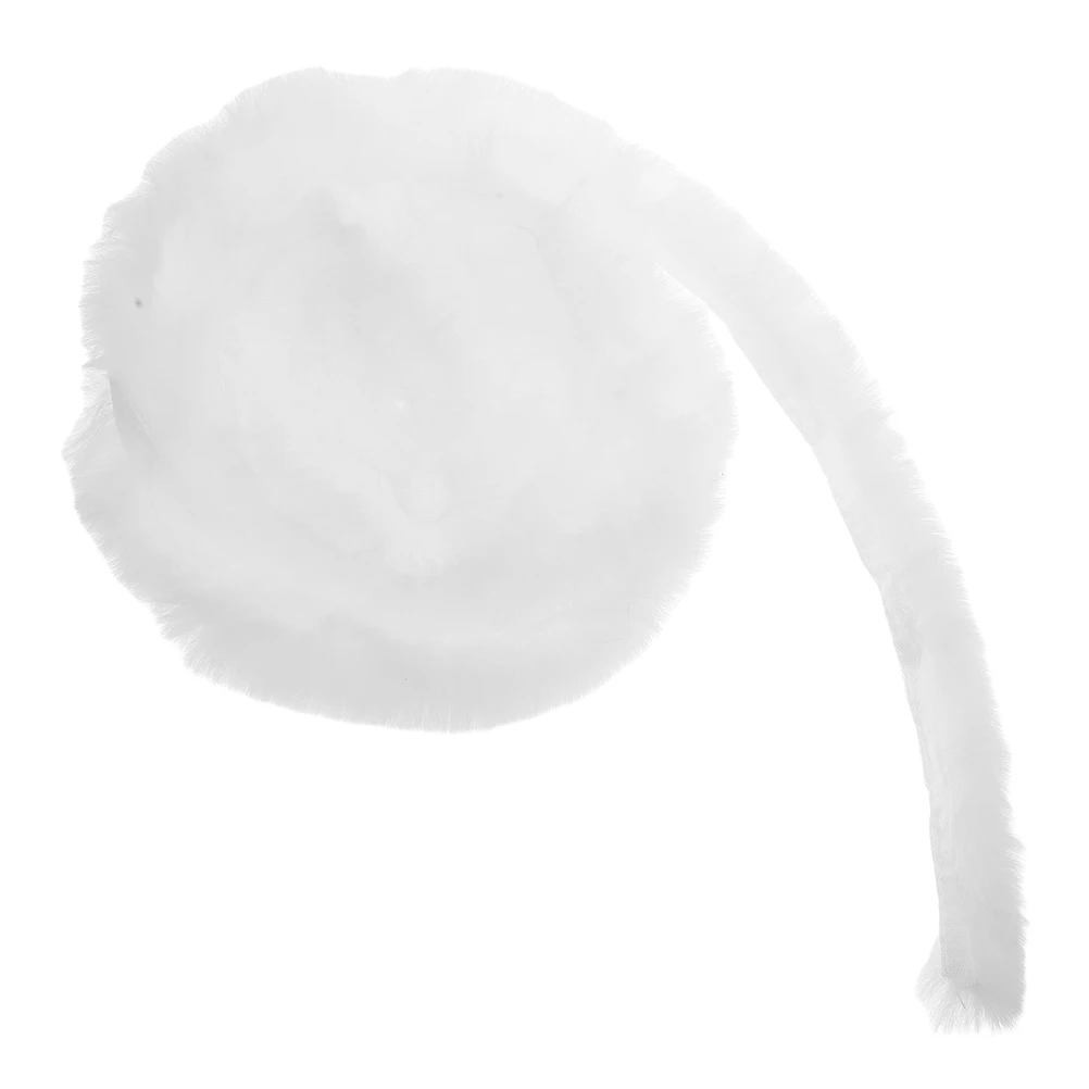 

4 M Faux Rabbit Artificial Ribbon Trim for Capes Hats Holiday Party Wedding Decorative Craft Faux Fur Trim for Crafts