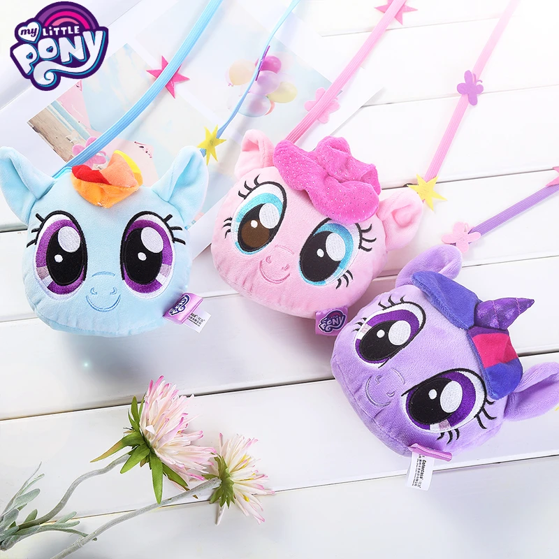 Hasbro Genuine My Little Pony Plush Doll Messenger Bag  Cute Unicorn Girl Decoration Toy Children's Birthday Christmas Gift