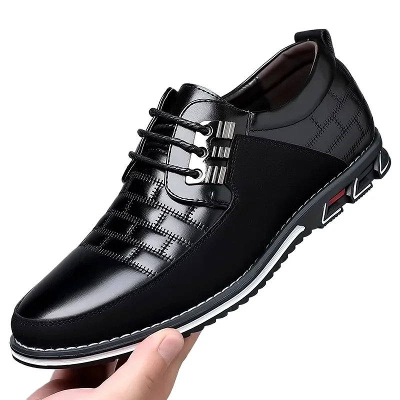 Outdoor Men Sneakers Sewing Breathable Men's Dress 2025 Autumn Business Casual Shoes for Men Trend Classic Leather